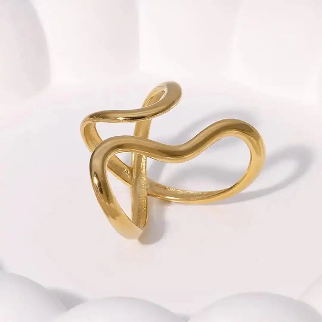 Adjustable Gold Charm Ring