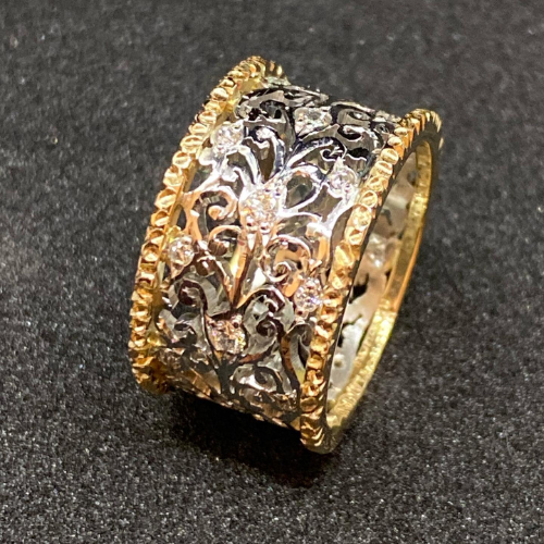 Mika - Vintage Ivy Band with Zirconia Accents