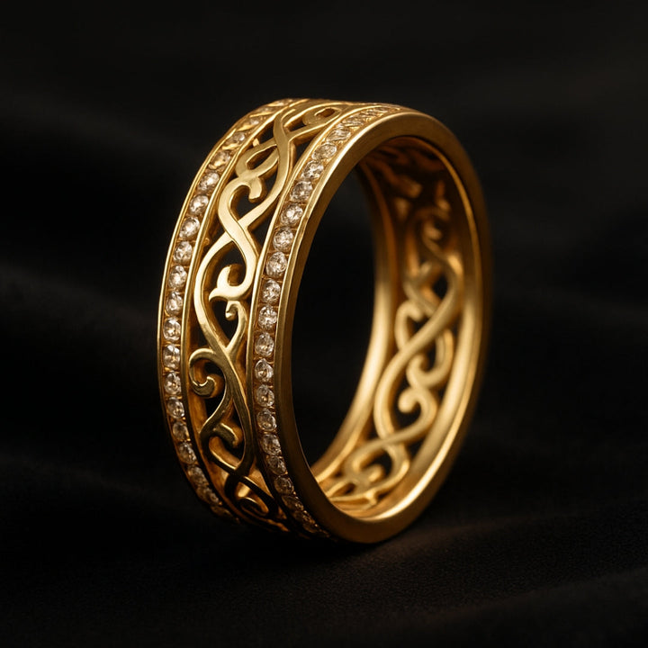 Luminous Hollow Gold Ring