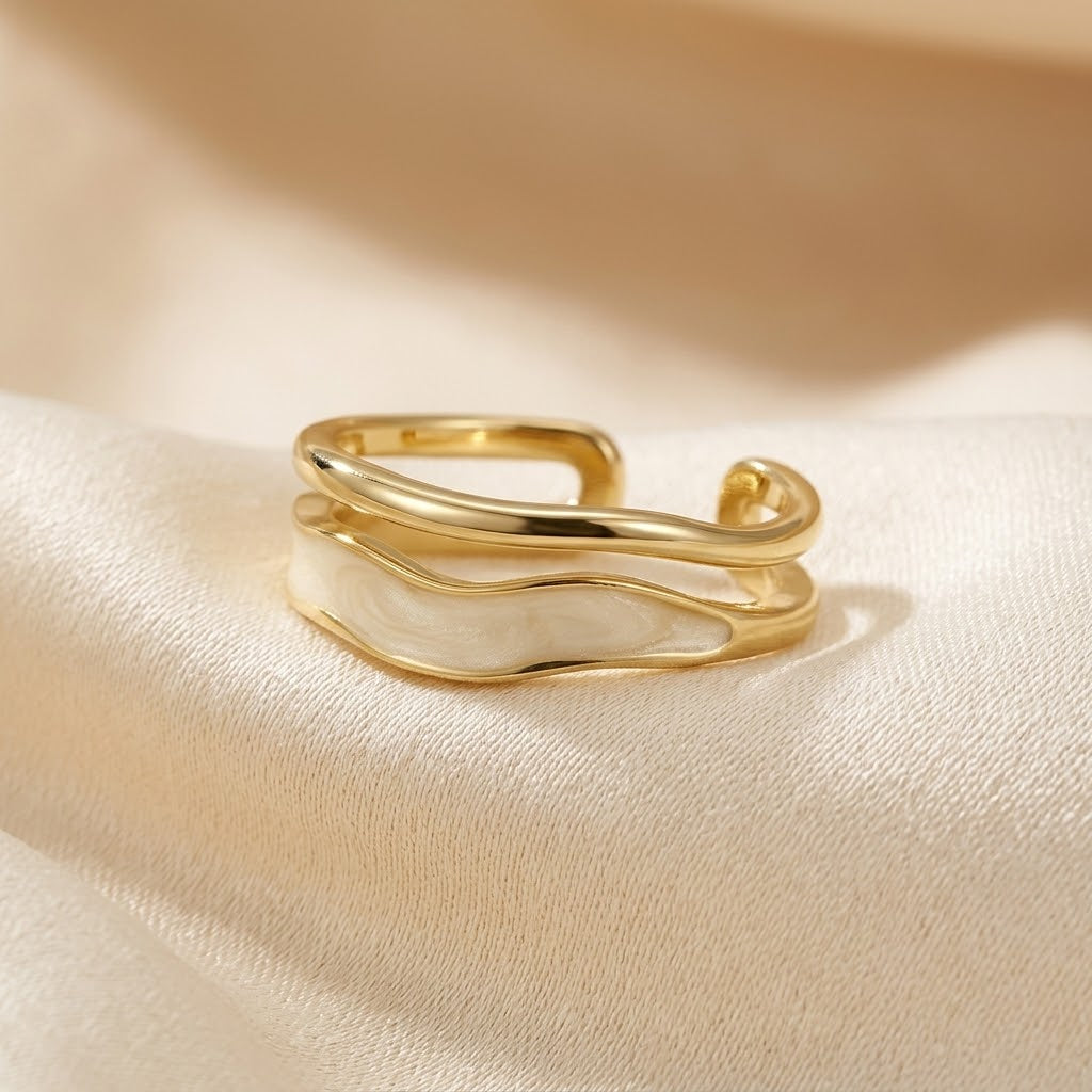 Artfully Designed Gold Cuff Ring