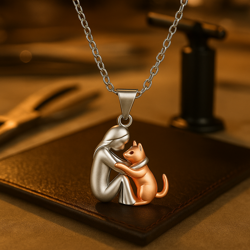 Feline Embrace Pendant Necklace