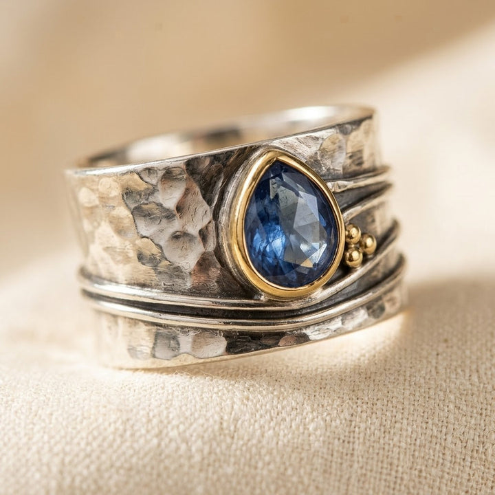 Gold and Silver Bezel Detail Ring