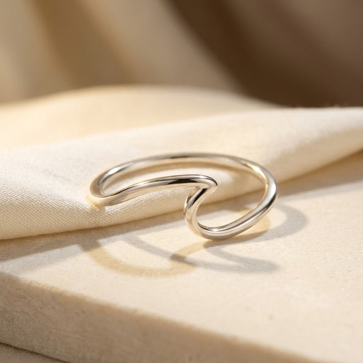 Sleek Silver Minimalist Adjustable Ring