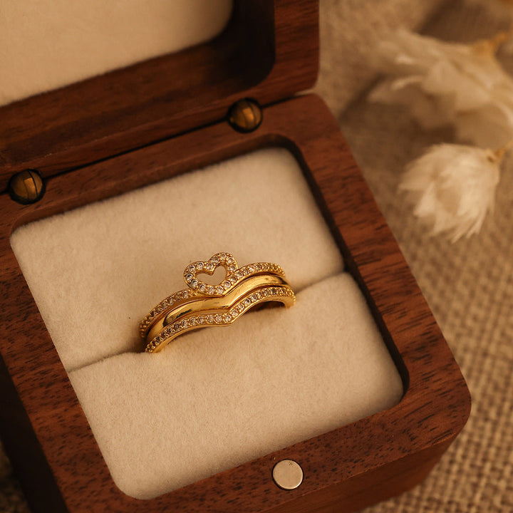 Luminous Heart Wishbone Stacking Bands