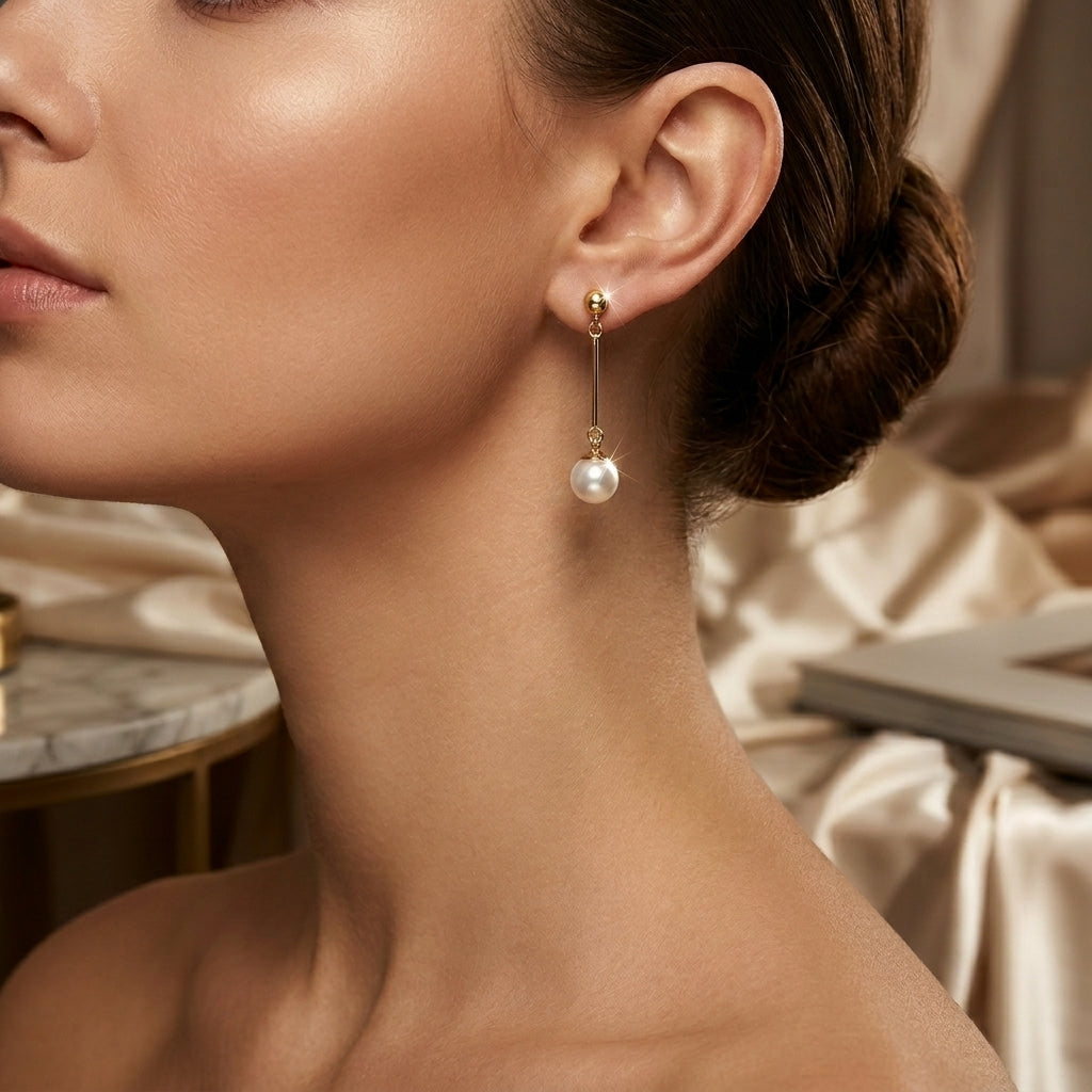 Lustrous Pearl Drop Earrings
