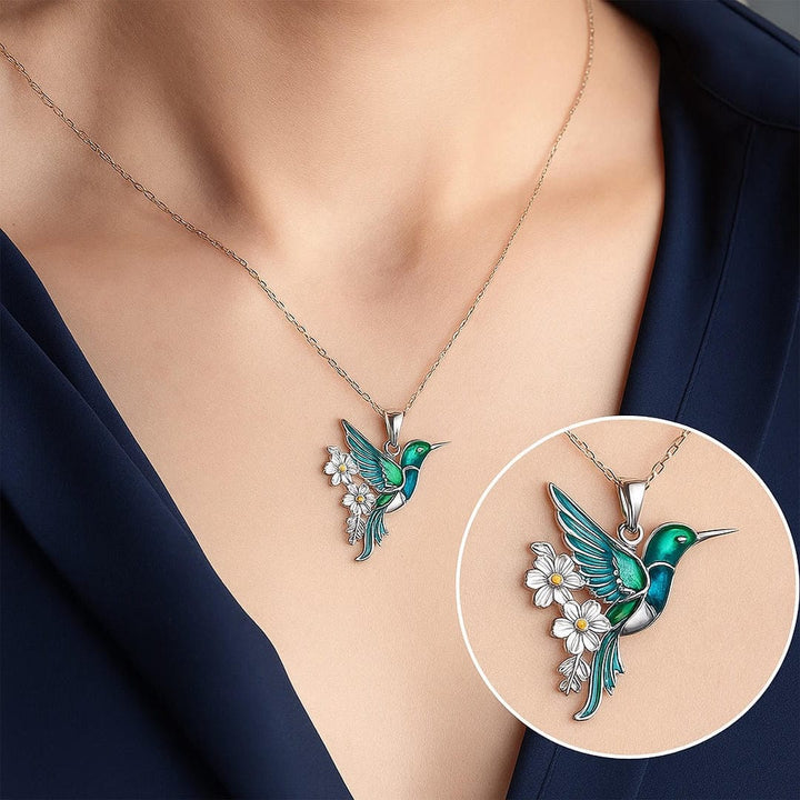 Beautiful Hummingbird Necklace Set with Matching Earrings