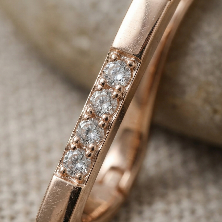 Elegant Gold Earrings Featuring Zirconia Details