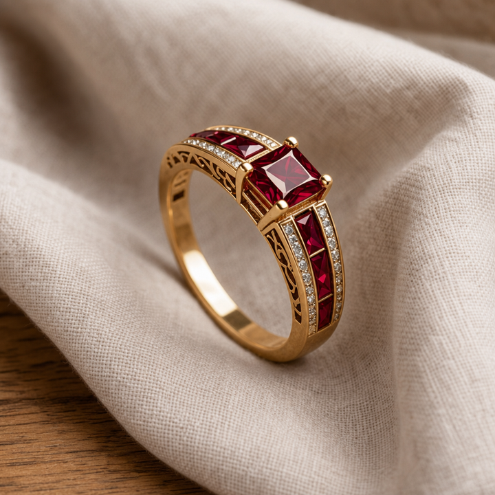 Ruby Empress Opulent Statement Ring