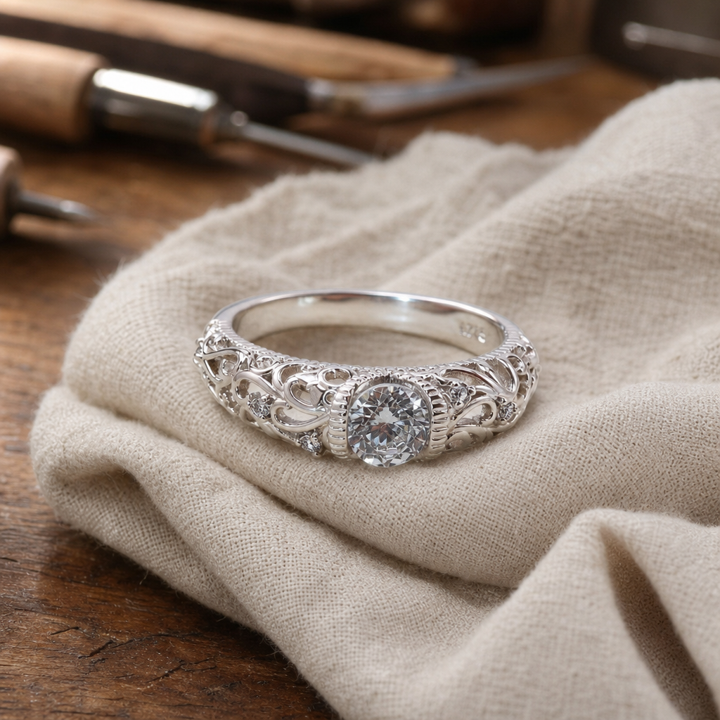 Timeless Silver Gemstone Ring