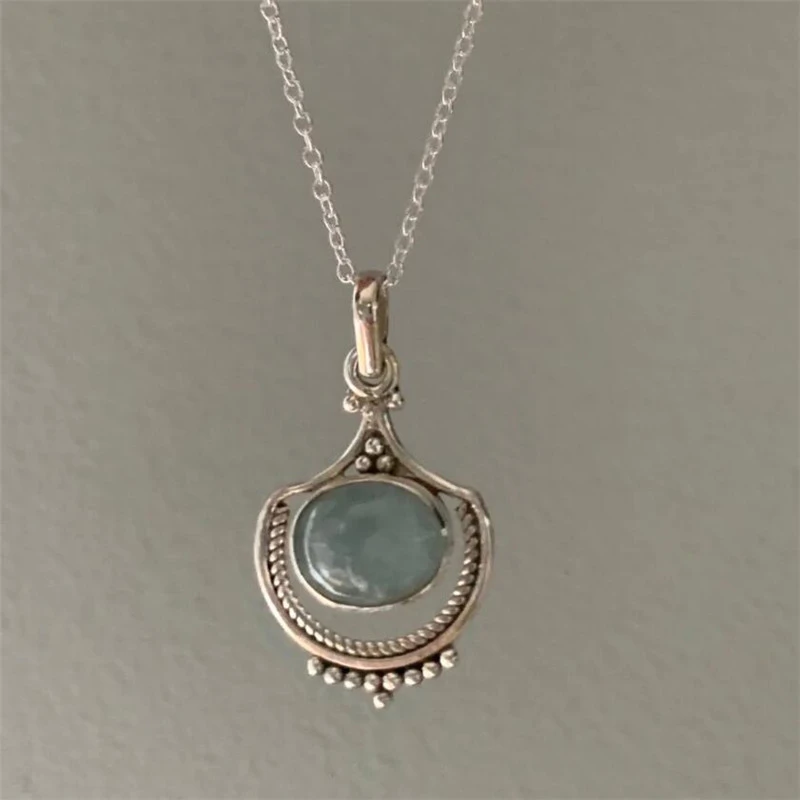 Vintage Emerald Pendant Necklace