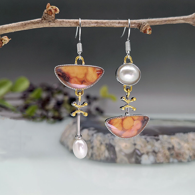 Elodi - Retro Orange Earrings
