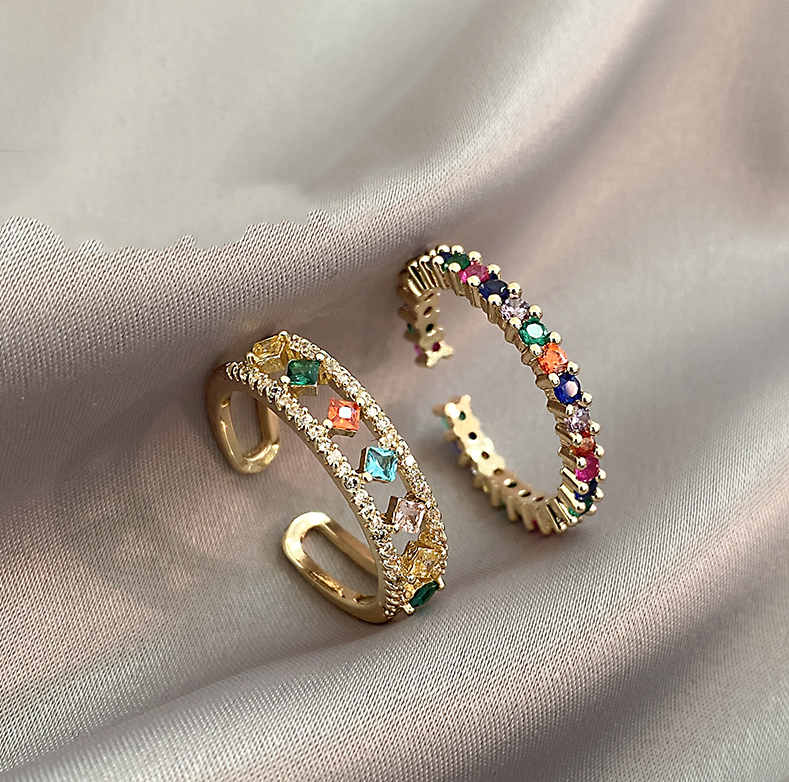 Chic Multicolor Zirconium Earrings