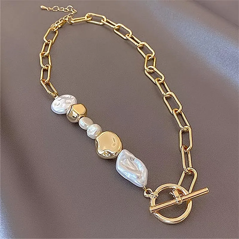 Vintage Golden Pearl Necklace