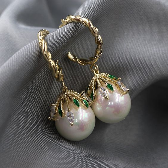 Elegant Malia Pearl Stud Earrings