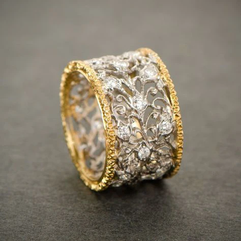 Mika - Vintage Ivy Band with Zirconia Accents
