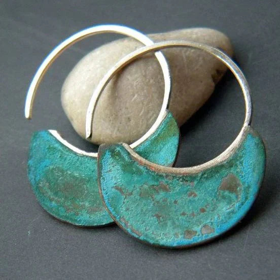 Vintage Weathered Silver Earrings