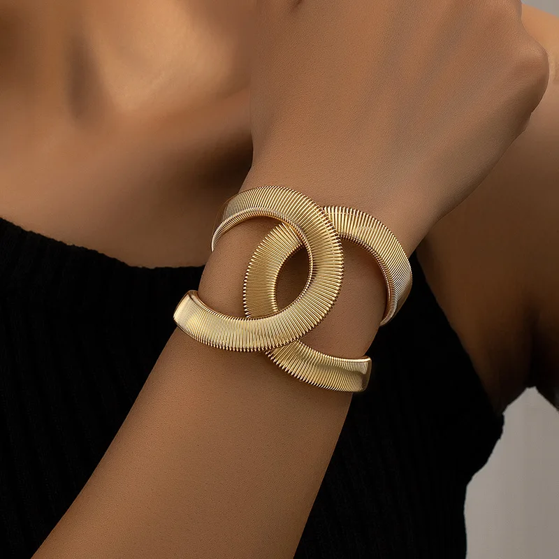Elegant Dual Gold Bracelet