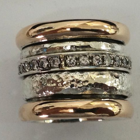 Bold Vintage Ring in Gold and Silver