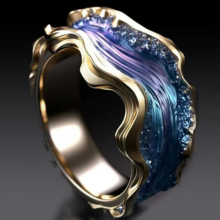 Retro Golden Seaside Ring