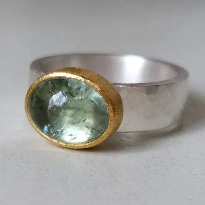 Handcrafted Vintage Green Ring