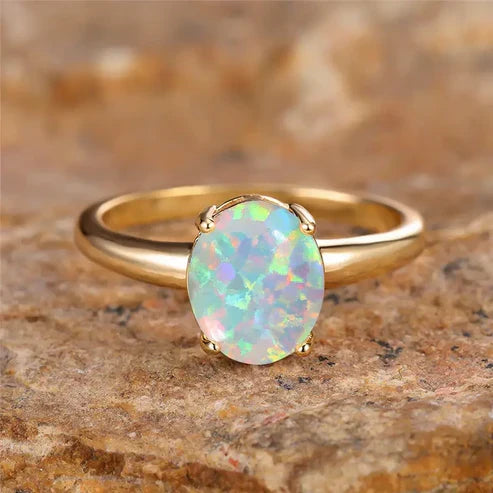 Antique Golden Ring with Opal Stone