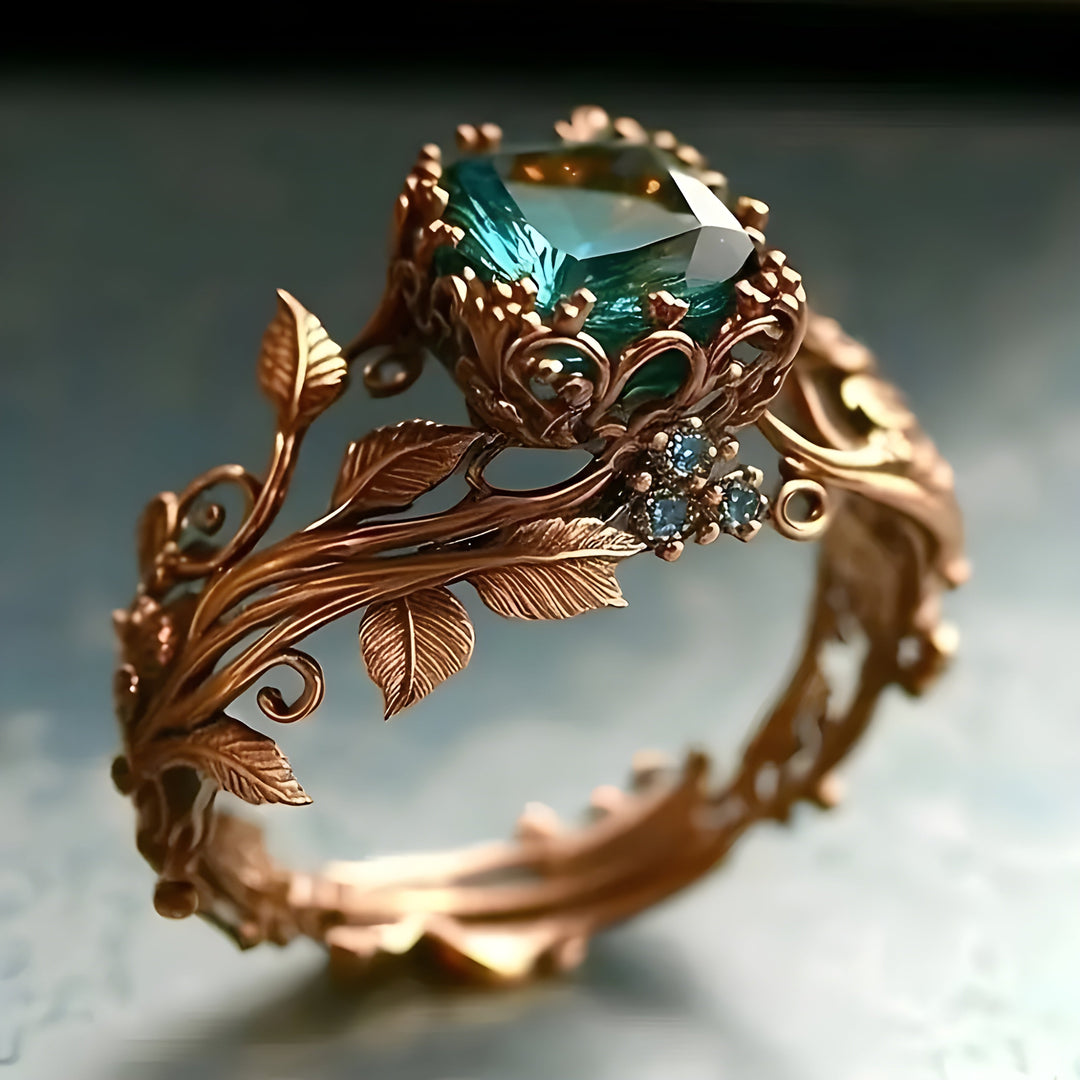 Emerald Green Gemstone Ring