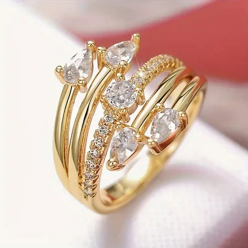 Zirconia Radiance Gold Band