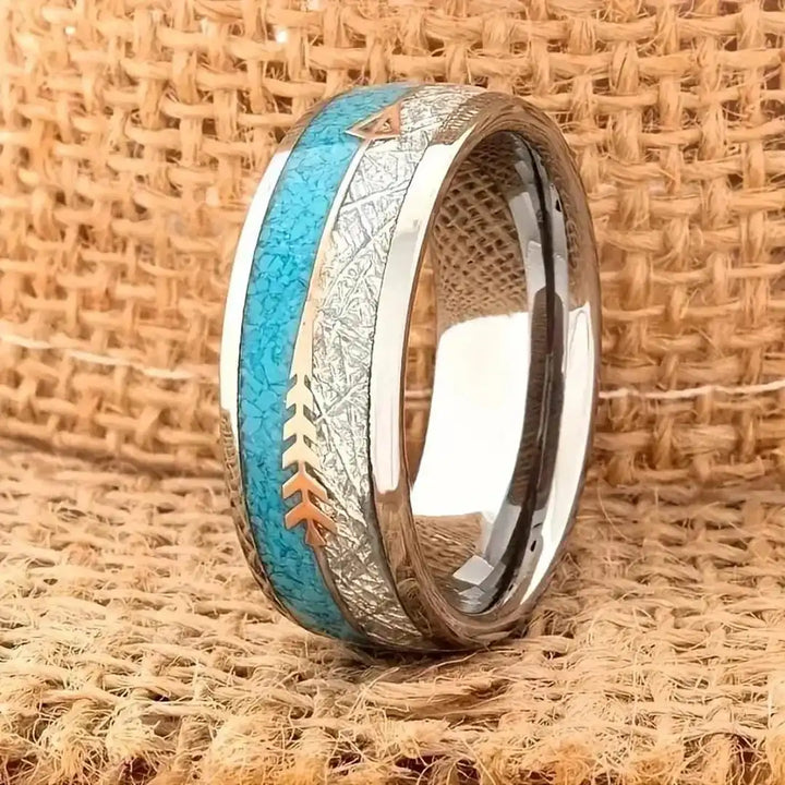 Retro Enamel Silver Ring