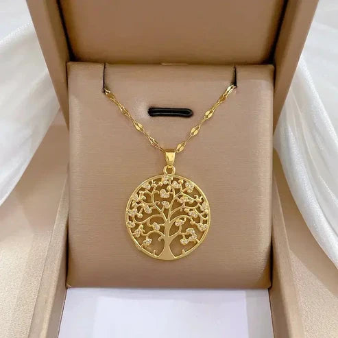 Retro Tree of Life Pendant Necklace