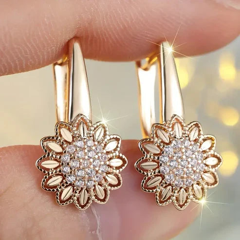 Celestial Blossom Gold Earrings