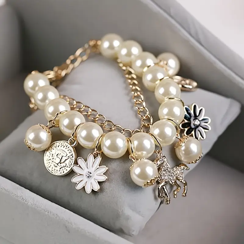 Elegant Pearl Evening Bracelet