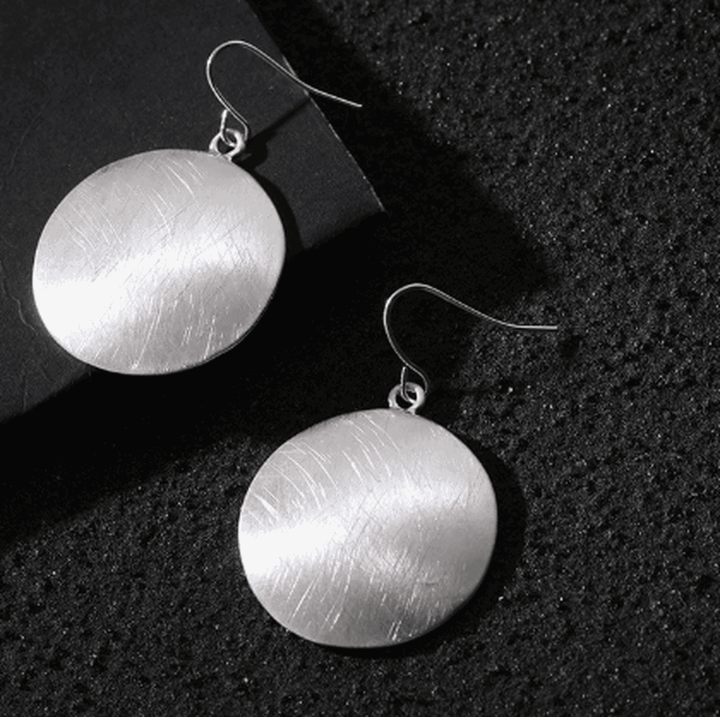 Retro Gold Vinyl Record Earrings
