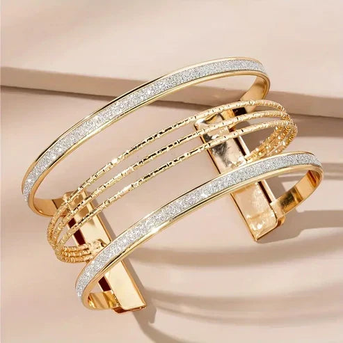 Radiant Golden Open Bracelet