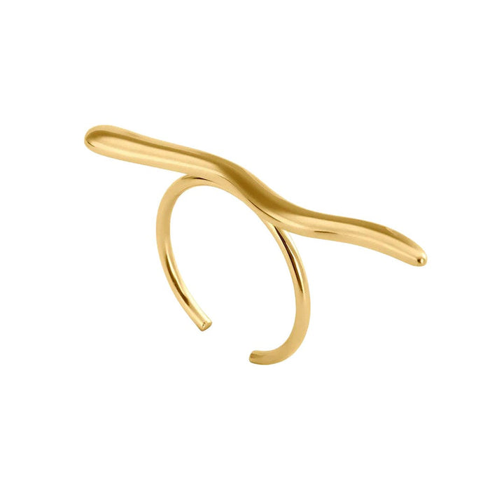 Elegant Golden Twig Ring