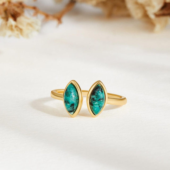 Emerald Grace Adjustable Wrap Ring