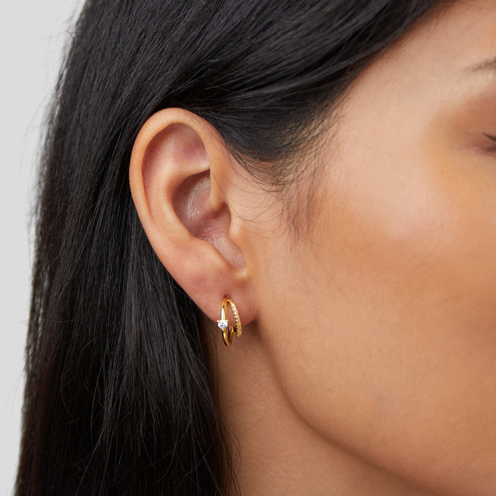 Ornate Crystal-Studded Earrings