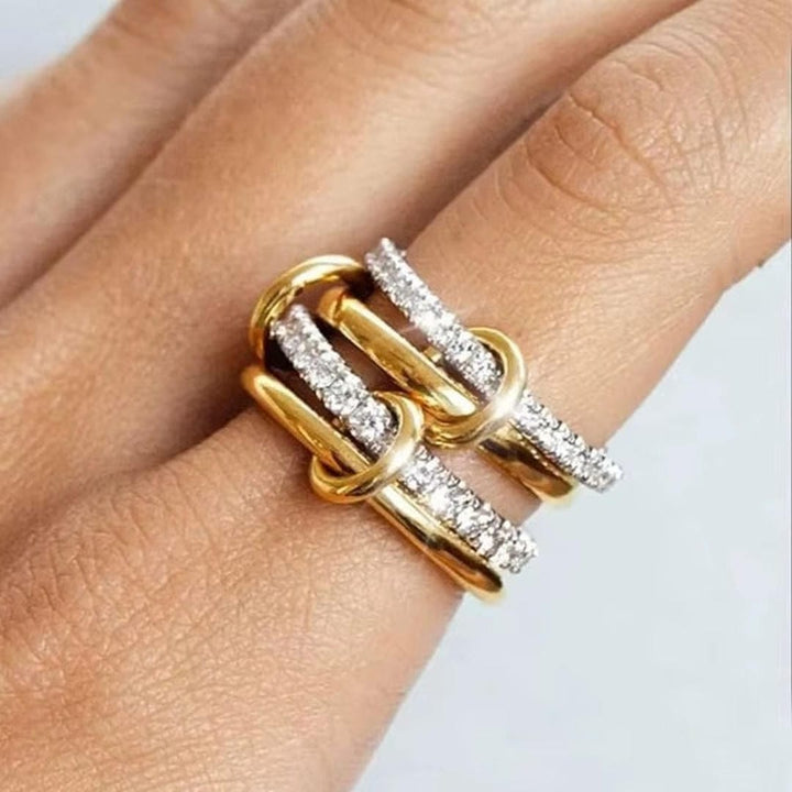 Zirconia Ring Collection with Woven Design