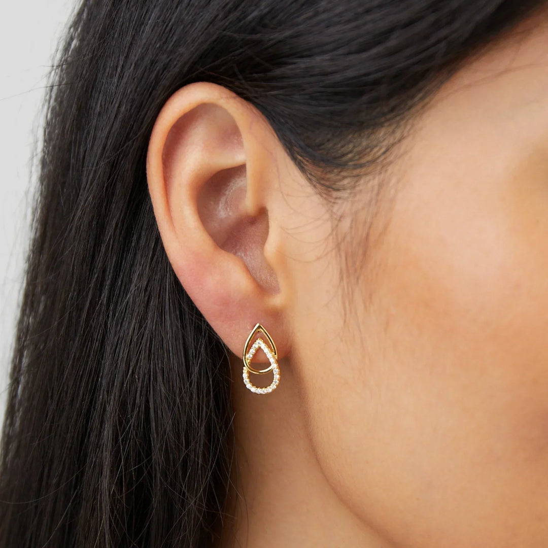 Teardrop Chain Earrings by Lin