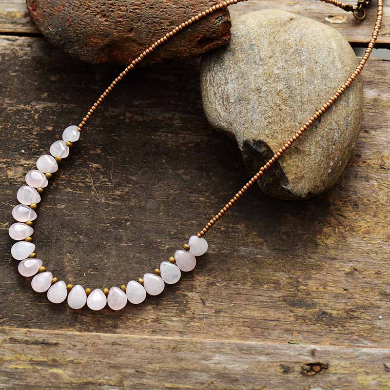 Elegant Rose Quartz Pendant Necklace